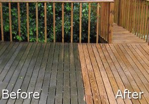Before and After Jet Washing